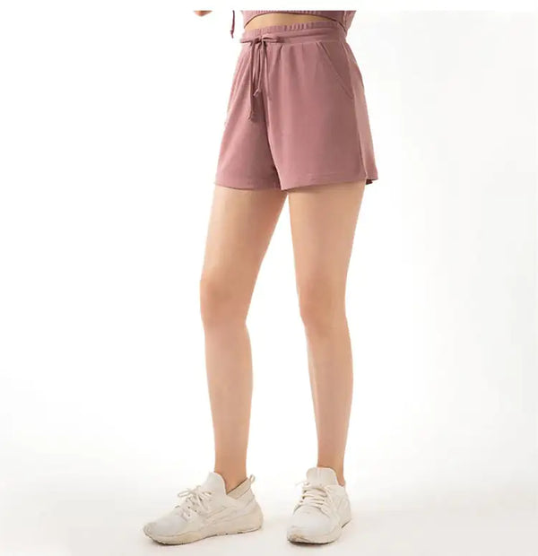 Sharp Focus Wide Loose Yoga Shorts for Women's Fitness