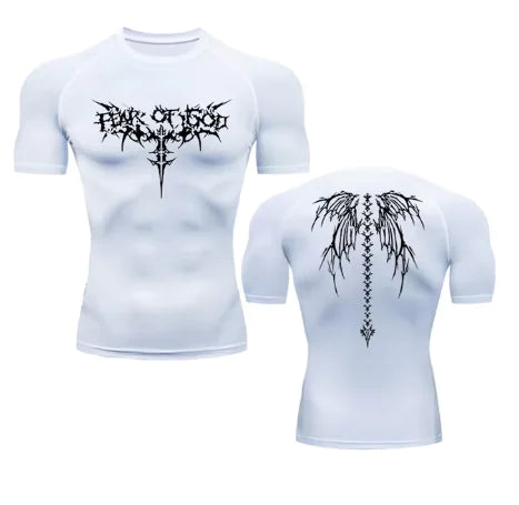Sharp Focus Anime Print Gym Sport Quick Dry Gym TShirts