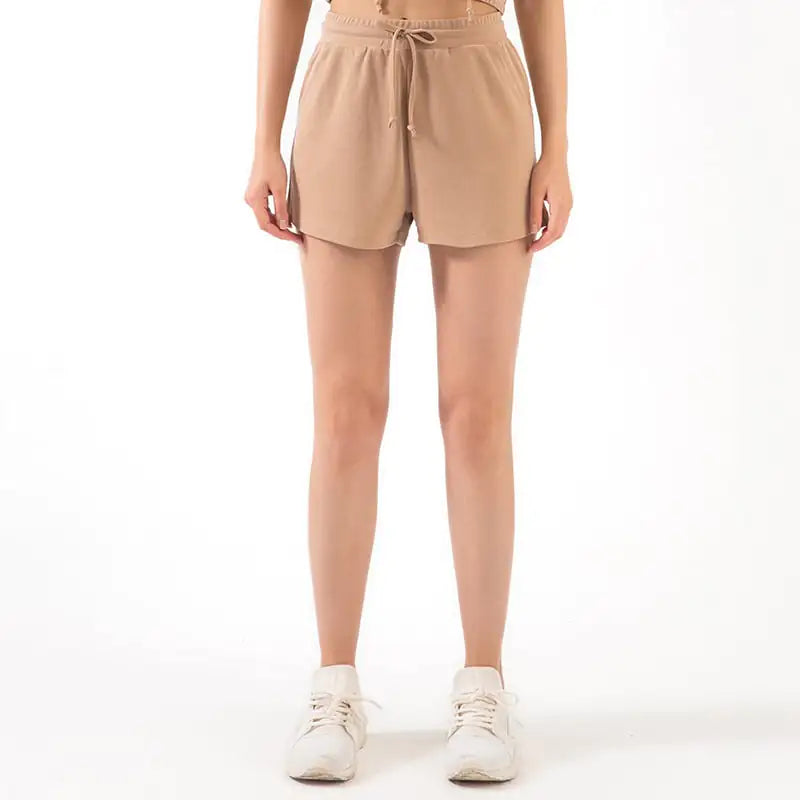 Sharp Focus Wide Loose Yoga Shorts for Women's Fitness
