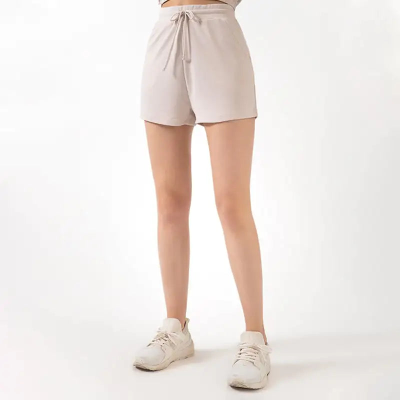 Sharp Focus Wide Loose Yoga Shorts for Women's Fitness