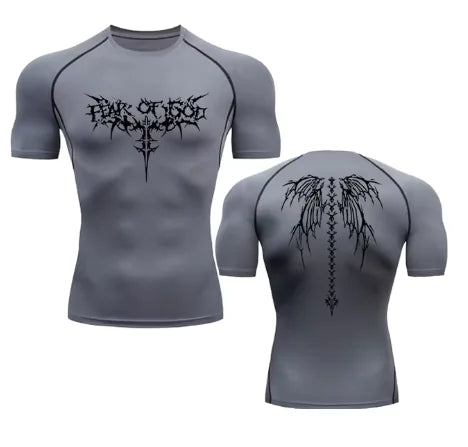 Sharp Focus Anime Print Gym Sport Quick Dry Gym TShirts