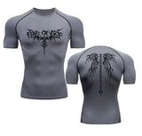 Sharp Focus Anime Print Gym Sport Quick Dry Gym TShirts