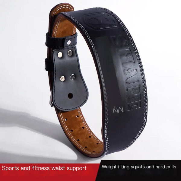 Sharp Focus Leather Weightlifting Belt for Men & Women, Adjustable