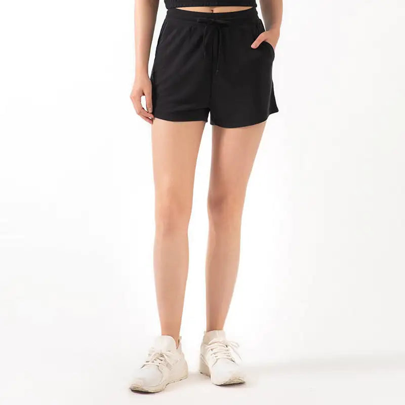 Sharp Focus Wide Loose Yoga Shorts for Women's Fitness