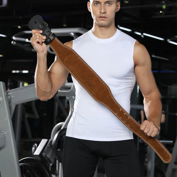 Sharp Focus Leather Weightlifting Belt for Men & Women, Adjustable