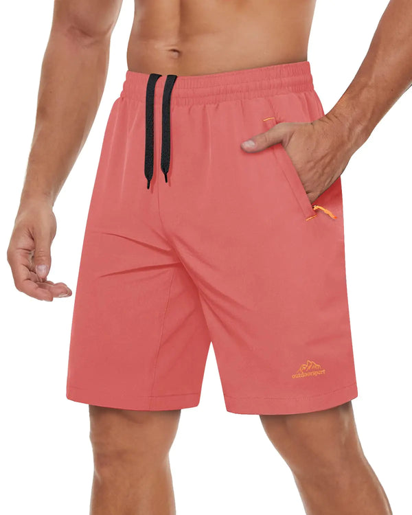 Sharp Focus 9 Inch Inseam Shorts Men Running Shorts Lightweight Quick Dry Athletic Gym Workout Shorts Fitness Basketball